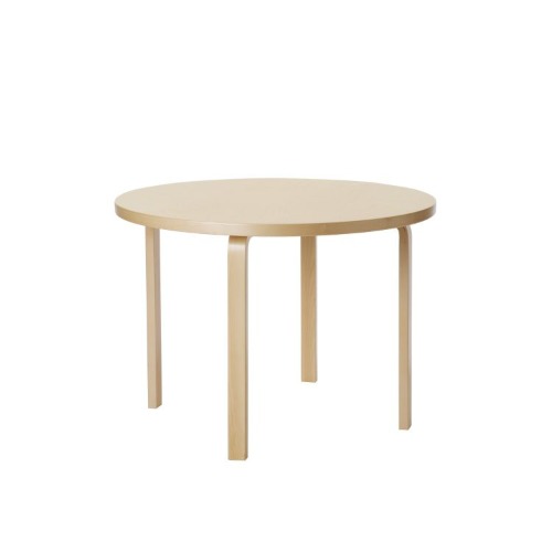 Aalto Table round 90A, Birch
