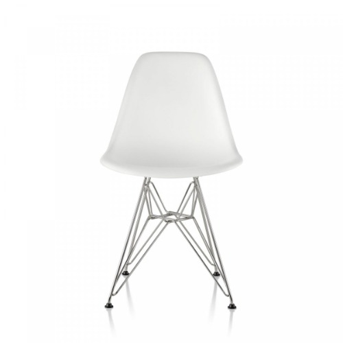 Eames Molded Plastic Side Chair,Wire Base