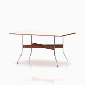 Nelson Swag Leg Dining Table with Rectangular Top,White