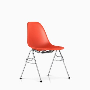 Eames Molded Plastic Side Chair, Stacking Base