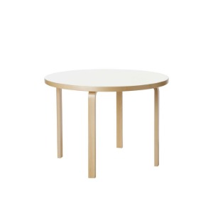 Aalto Table round 90A, HPL white
