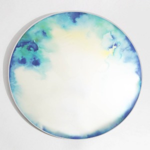 Francis Mirror Extra-large, Blue-yellow